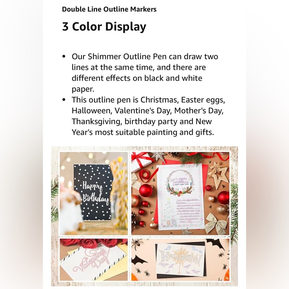 21 Outline Metallic Markers | Squiggles for Metal, Wood, Ceramic, Glass | New - Picture 8 of 10